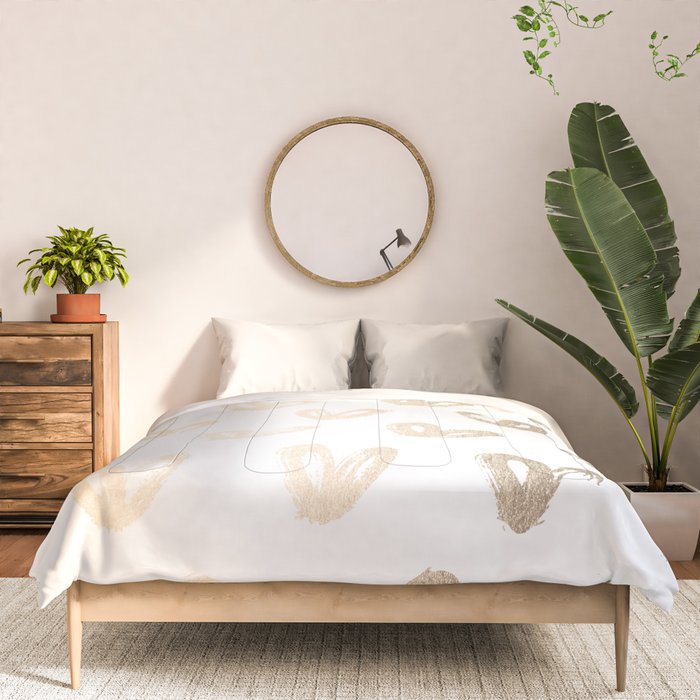Luxe Gold Hearts on White Comforter Gallery Image 3