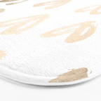 Luxe Gold Hearts on White Bath Mat Gallery Image 3