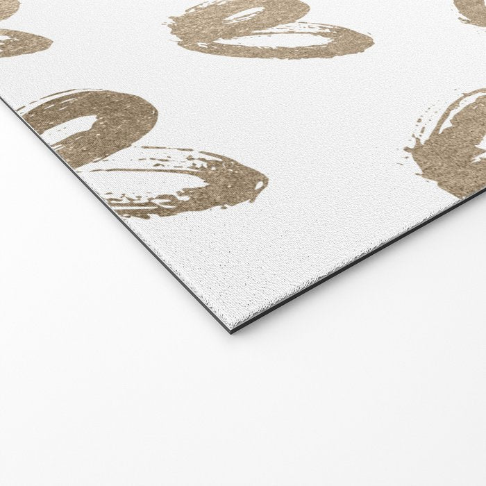 Luxe Gold Hearts on White Welcome Mat Gallery Image 2