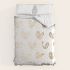 Luxe Gold Hearts on White Comforter Gallery Image 6