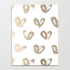 Luxe Gold Hearts on White Notebook Gallery Image 4