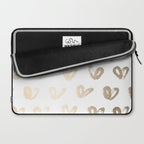 Luxe Gold Hearts on White Laptop Sleeve Gallery Image 2