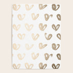 Luxe Gold Hearts on White Poster Gallery Image 4