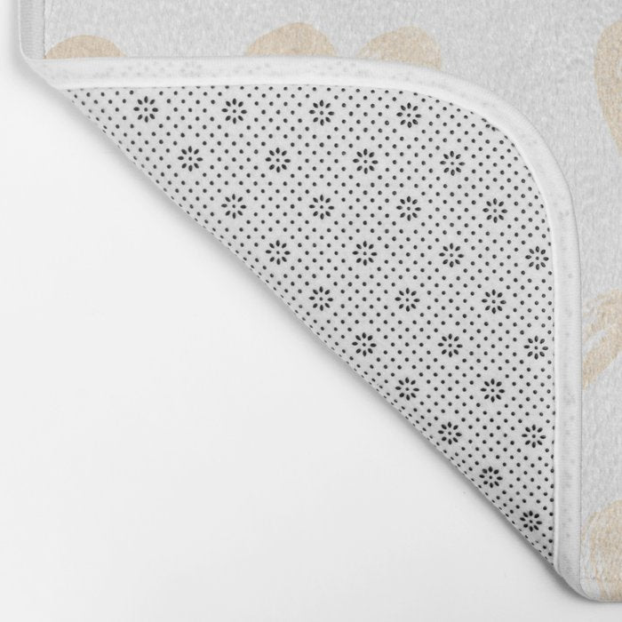 Luxe Gold Hearts on White Bath Mat Gallery Image 2