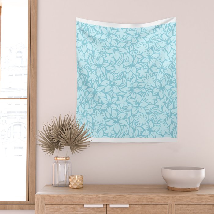 Moloaa Bay Hawaiian Hibiscus Aloha Shirt Print Wall Tapestry Gallery Image 2