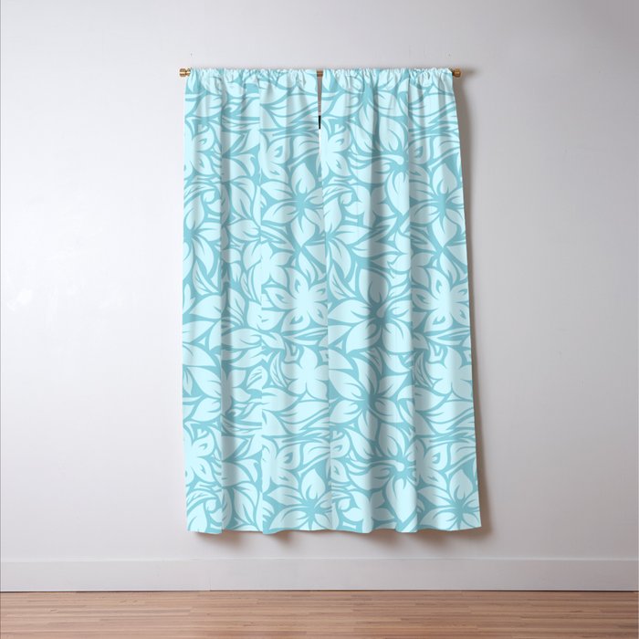Moloaa Bay Hawaiian Hibiscus Aloha Shirt Print Window Curtain Gallery Image 3