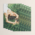 Jungle Nap Painting, Nature Illustration, Woman & Birds Portrait Wrapping Paper Gallery Image 3