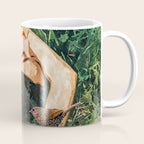 Jungle Nap Painting, Nature Illustration, Woman & Birds Portrait Coffee Mug Gallery Image 1
