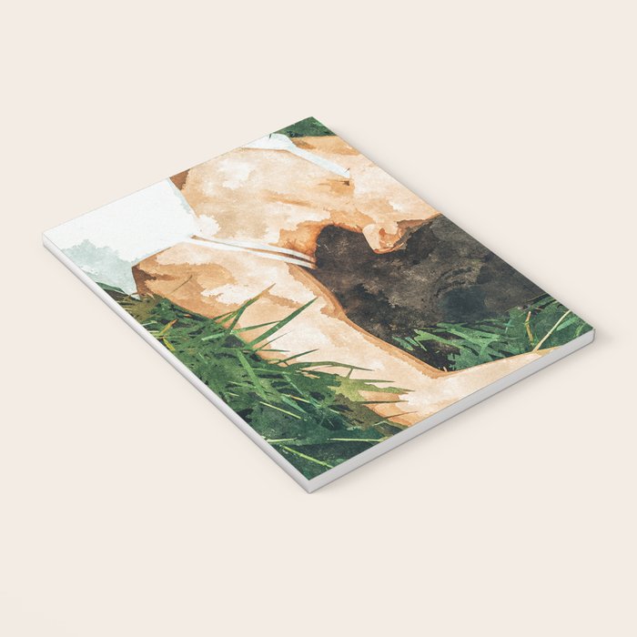 Jungle Nap Painting, Nature Illustration, Woman & Birds Portrait Notebook Gallery Image 3