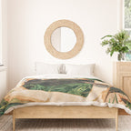 Jungle Nap Painting, Nature Illustration, Woman & Birds Portrait Duvet Cover Gallery Image 3