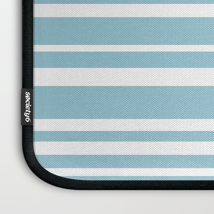 Classic Stripes XXXV - Sky Blue Laptop Sleeve Gallery Image 3