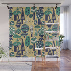 Whimsical tropical jungle pattern Wall Mural Gallery Image 1