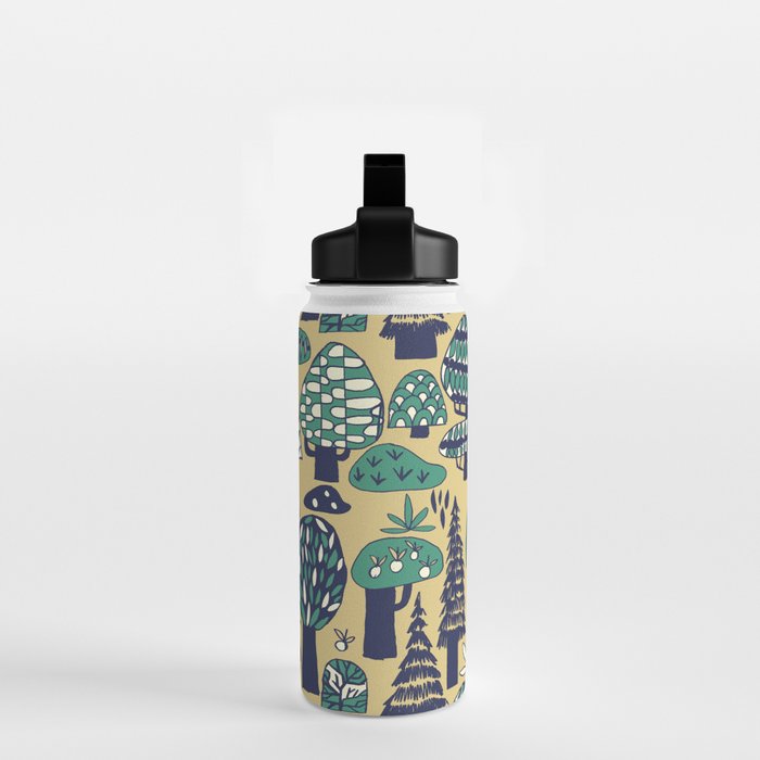 Whimsical tropical jungle pattern Water Bottle Gallery Image 2