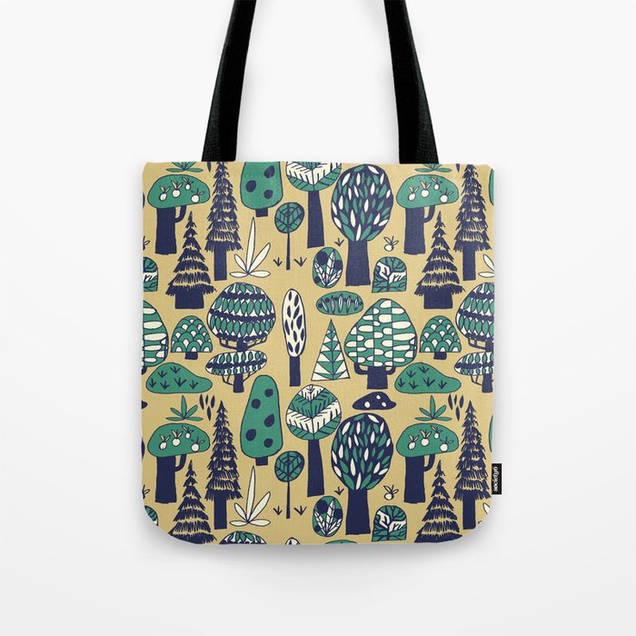 Whimsical tropical jungle pattern Tote Bag Gallery Image 1