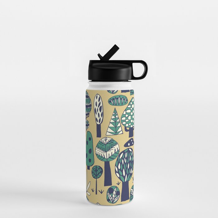 Whimsical tropical jungle pattern Water Bottle Gallery Image 1