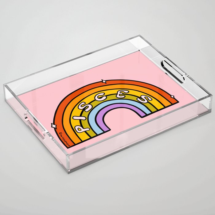 Pisces Rainbow Acrylic Tray Gallery Image 1