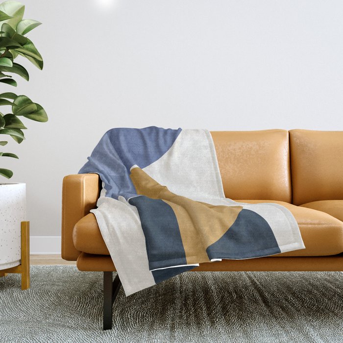 Geometric Harmony XXXV Throw Blanket Gallery Image 1