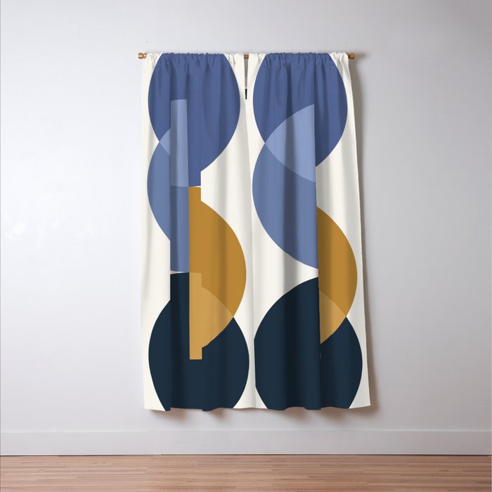 Geometric Harmony XXXV Window Curtain Gallery Image 3