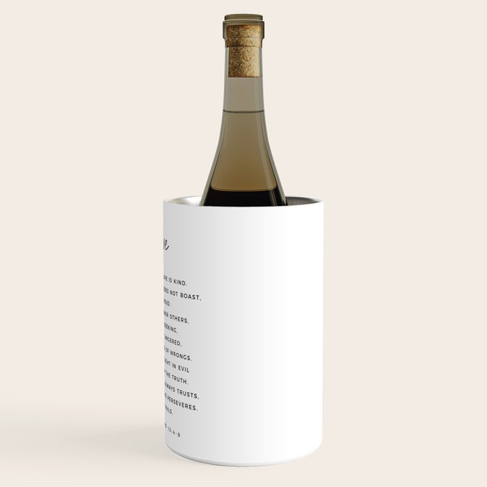1 Corinthians 13 Love Is Patient Love Is Kind Love Never Fails Bible Verse Print Scripture Christian Wine Chiller Gallery Image 3