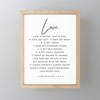 1 Corinthians 13 Love Is Patient Love Is Kind Love Never Fails Bible Verse Print Scripture Christian Mini Art Print Gallery Image 1