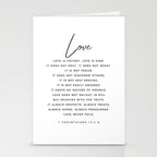1 Corinthians 13 Love Is Patient Love Is Kind Love Never Fails Bible Verse Print Scripture Christian Stationery Card Gallery Image 2