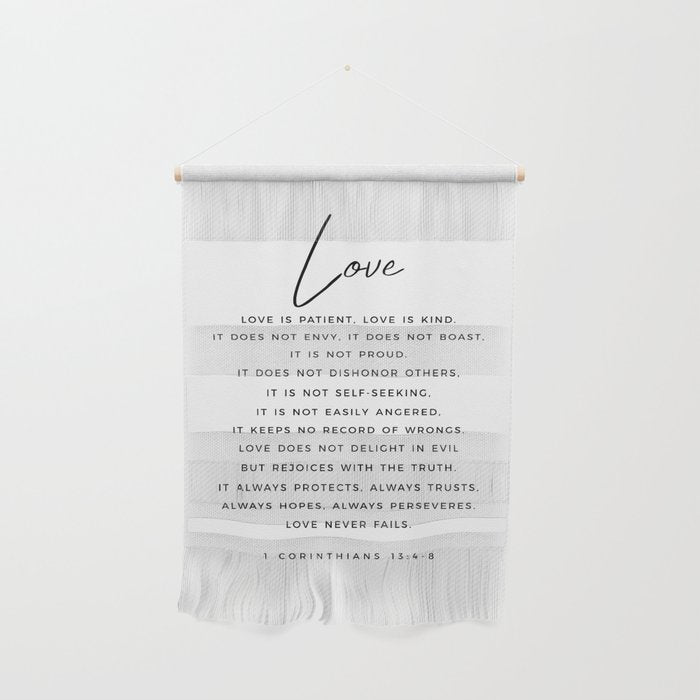1 Corinthians 13 Love Is Patient Love Is Kind Love Never Fails Bible Verse Print Scripture Christian Wall Hanging Gallery Image 1