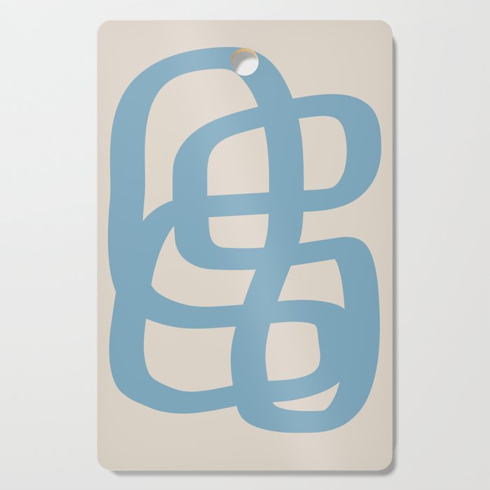 Abstract Scribble (Blue Beige) Cutting Board Gallery Image 1