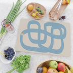 Abstract Scribble (Blue Beige) Cutting Board Gallery Image 2