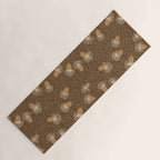 Whimsical Florals / Orange & Brown Yoga Mat Gallery Image 1