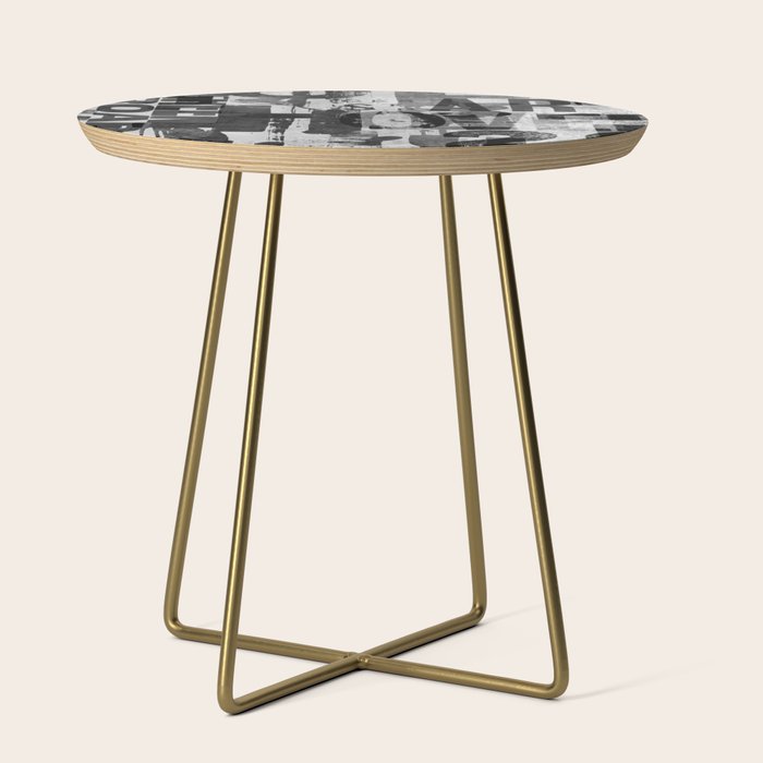 Loft Style Distressed Grunge Street Art Typography Side Table Gallery Image 1