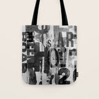 Loft Style Distressed Grunge Street Art Typography Tote Bag Gallery Image 1