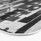 Loft Style Distressed Grunge Street Art Typography Bath Mat Gallery Image 3