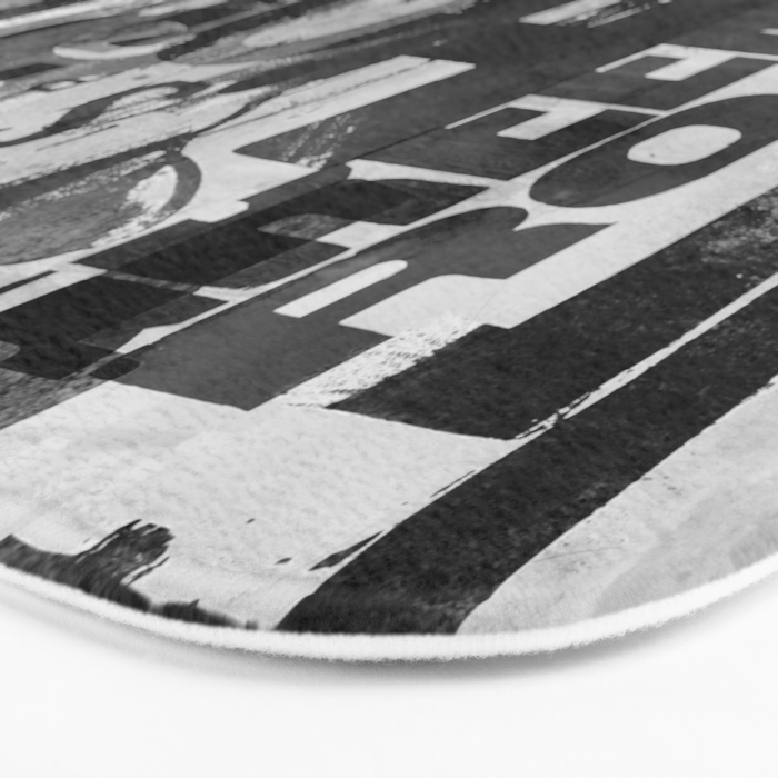 Loft Style Distressed Grunge Street Art Typography Bath Mat Gallery Image 3