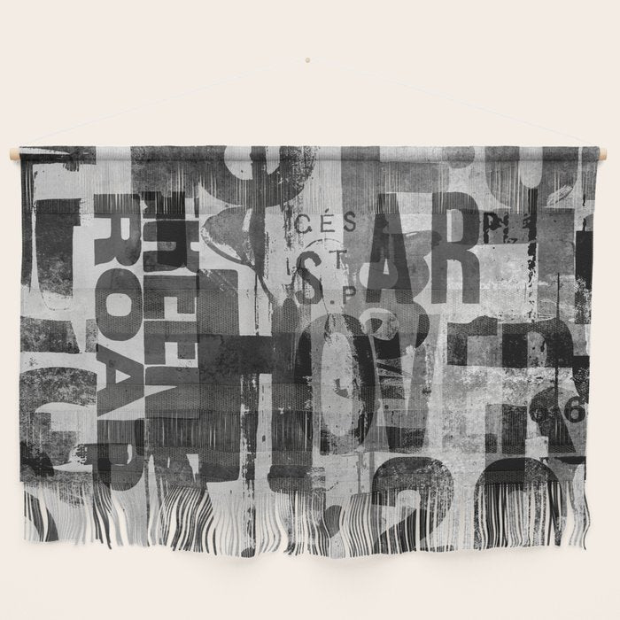 Loft Style Distressed Grunge Street Art Typography Wall Hanging Gallery Image 1