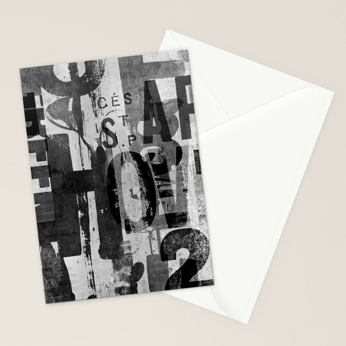 Loft Style Distressed Grunge Street Art Typography Stationery Card Gallery Image 2