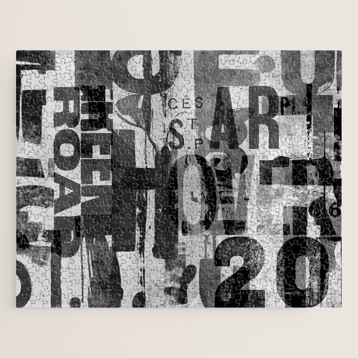 Loft Style Distressed Grunge Street Art Typography Jigsaw Puzzle Gallery Image 1