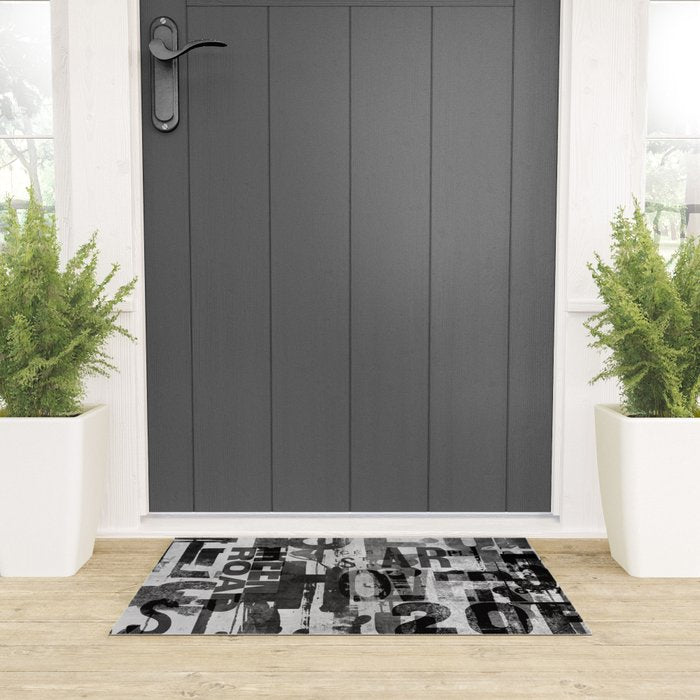 Loft Style Distressed Grunge Street Art Typography Welcome Mat Gallery Image 3