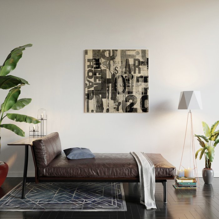 Loft Style Distressed Grunge Street Art Typography Wood Wall Art Gallery Image 2
