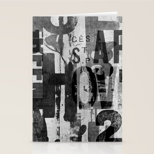 Loft Style Distressed Grunge Street Art Typography Stationery Card Gallery Image 2