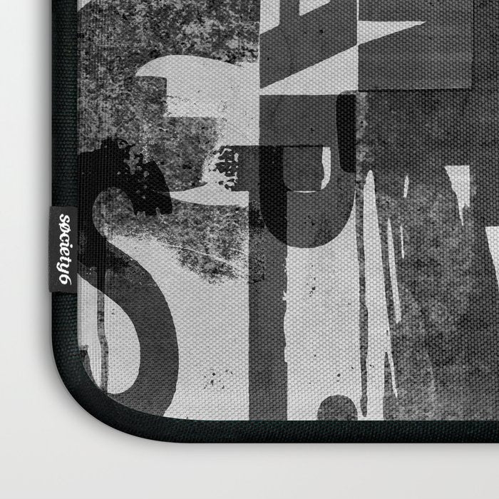 Loft Style Distressed Grunge Street Art Typography Laptop Sleeve Gallery Image 3
