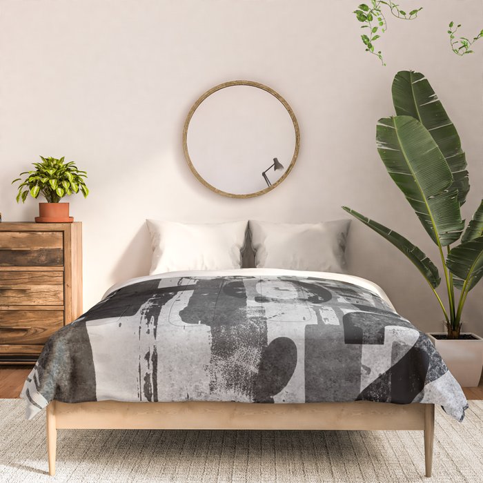 Loft Style Distressed Grunge Street Art Typography Comforter Gallery Image 3