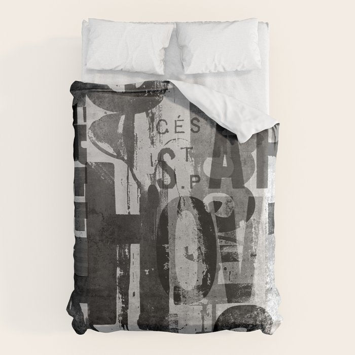 Loft Style Distressed Grunge Street Art Typography Duvet Cover Gallery Image 6