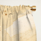 Rustic Country Barn Painting in Yellow Ochre & Brown Window Curtain Gallery Image 2