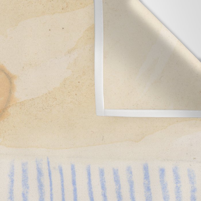 Rustic Country Barn Painting in Yellow Ochre & Brown Wall Tapestry Gallery Image 3