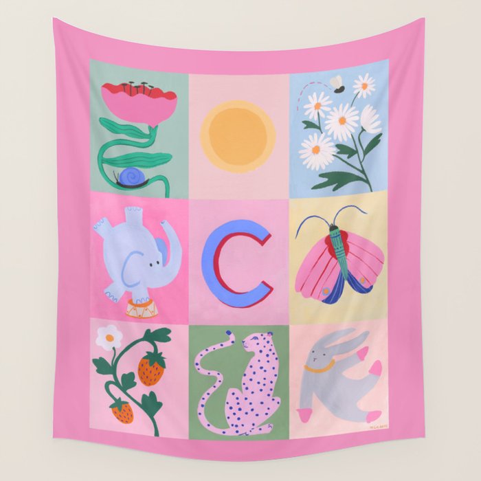 Claire Collage Wall Tapestry Gallery Image 4