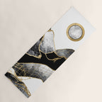 Minimal Black and Gold Mountains Yoga Mat Gallery Image 1