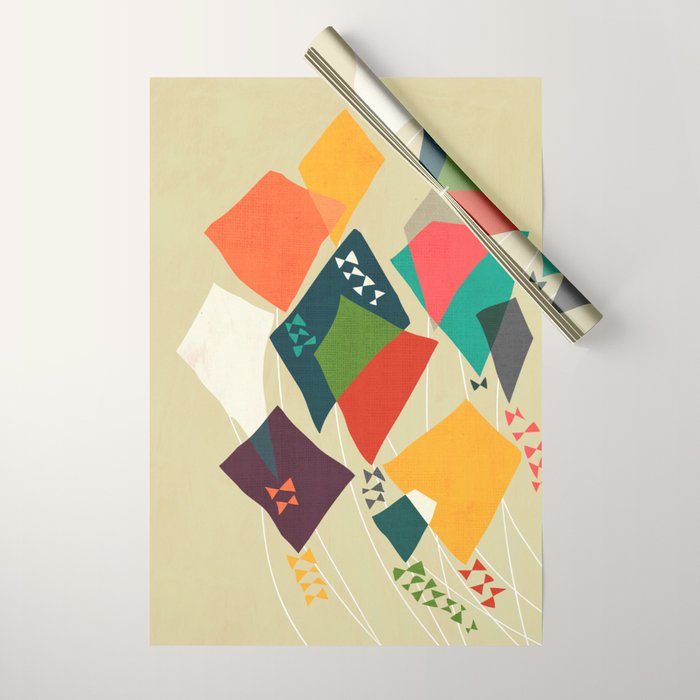 Whimsical kites Wrapping Paper Gallery Image 1