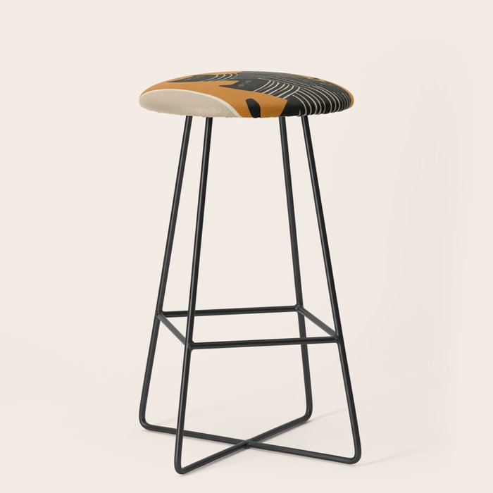 Abstract Black Cats Stool Gallery Image 1