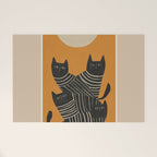 Abstract Black Cats Welcome Mat Gallery Image 1