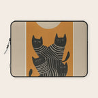 Abstract Black Cats Laptop Sleeve Gallery Image 1